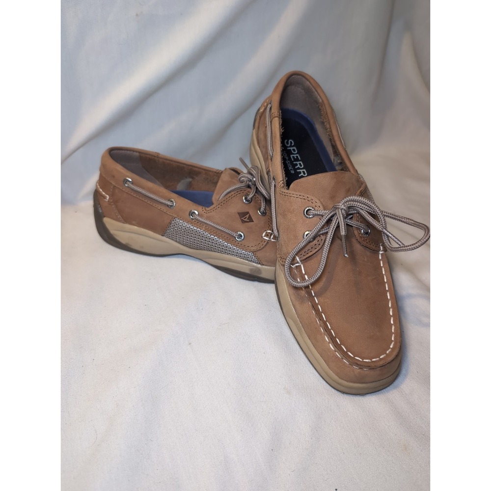 Sperry Top-Sider Intrepid 2 Eye Tan Leather Boat Shoes 0276308 Men Size 10